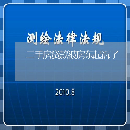 二手房贷款被房东起诉了/2023041849382