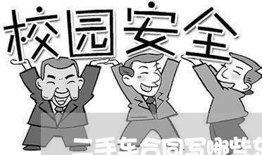 二手车合同写哪些东西比较好/2023061698261
