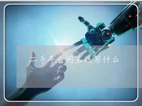 二手车合同应该写什么/2023060671303