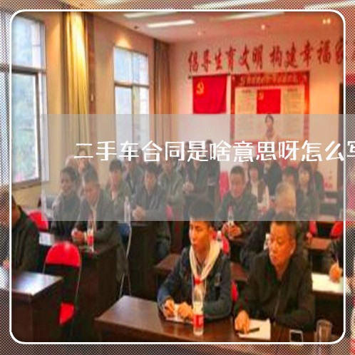二手车合同是啥意思呀怎么写/2023061654504 二手车合同是啥意思呀怎么写/2023061654504