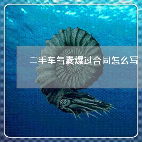 二手车气囊爆过合同怎么写/2023061693935