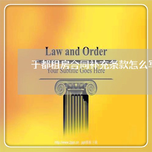 于都租房合同补充条款怎么写/2023041228068