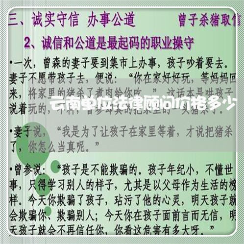 云南单位法律顾问价格多少/2023061816370 云南单位法律顾问价格多少/2023061816370