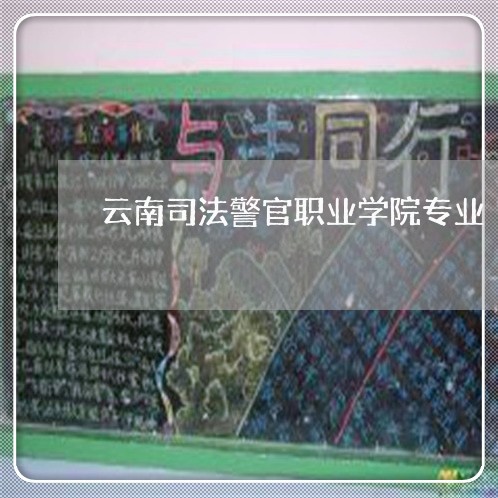 云南司法警官职业学院专业 云南司法警官职业学院专业