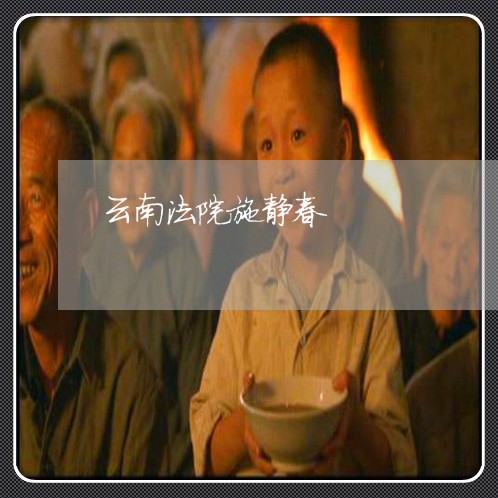 云南法院施静春 云南法院施静春