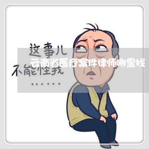 云南省医疗案件律师哪里找