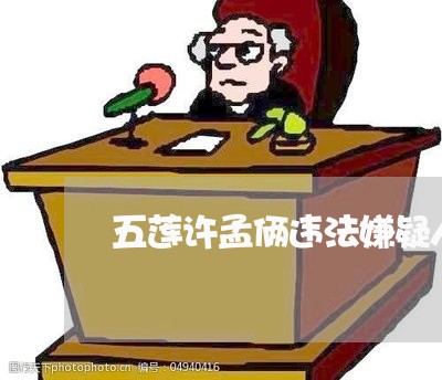 五莲许孟俩违法嫌疑人被拘