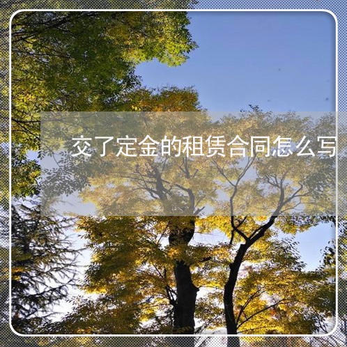 交了定金的租赁合同怎么写/2023022776058
