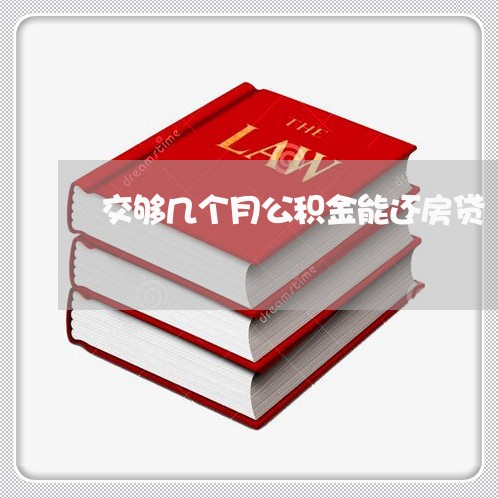 交够几个月公积金能还房贷/2023061095958 交够几个月公积金能还房贷/2023061095958