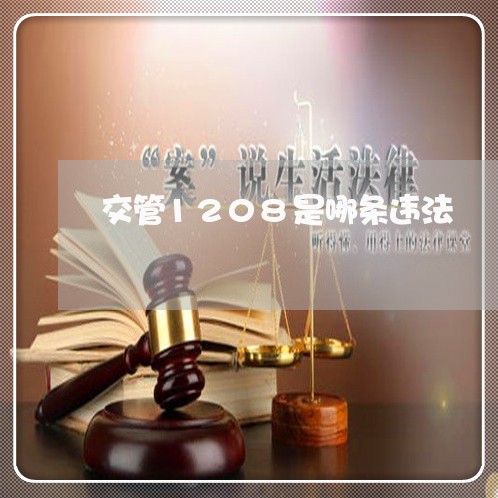 交管1208是哪条违法