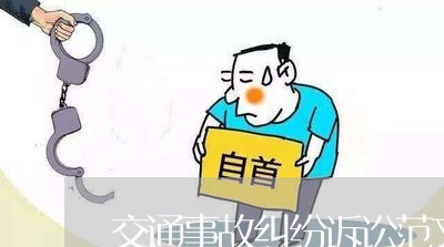 交通事故纠纷诉讼范文
