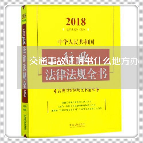 交通事故证明书什么地方办/2023060903705