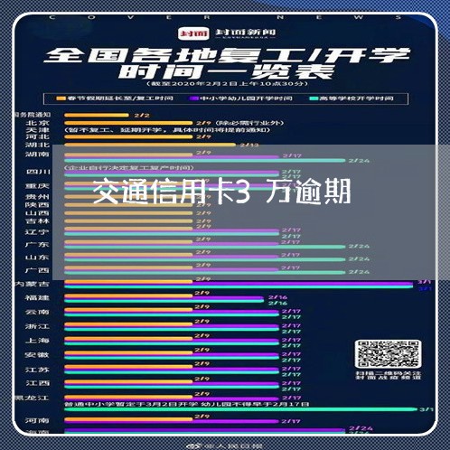 交通信用卡3万逾期/2023031581929