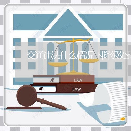 交通违法什么情况下降级处理 交通违法什么情况下降级处理
