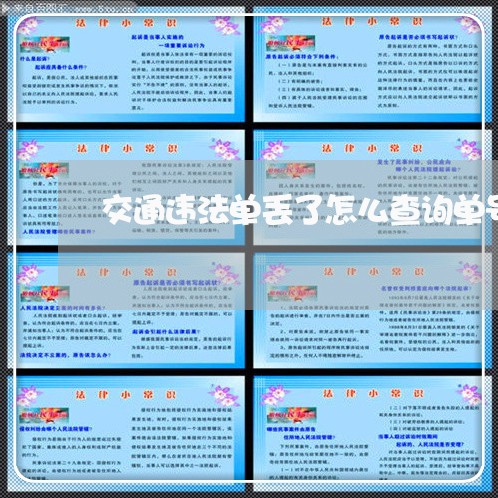 交通违法单丢了怎么查询单号 交通违法单丢了怎么查询单号
