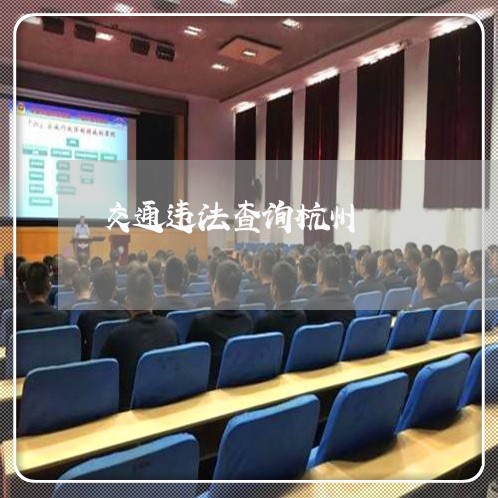 交通违法查询杭州 交通违法查询杭州