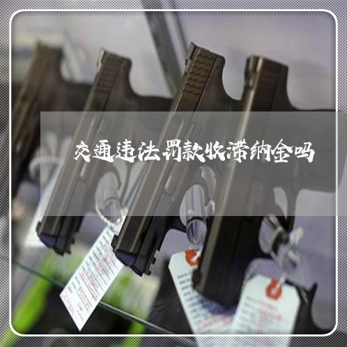 交通违法罚款收滞纳金吗 交通违法罚款收滞纳金吗