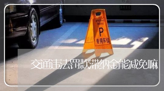 交通违法罚款滞纳金能减免嘛 交通违法罚款滞纳金能减免嘛