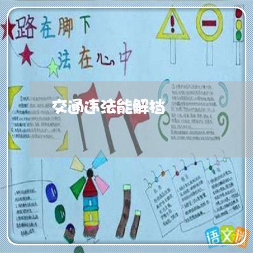 交通违法能解档 交通违法能解档