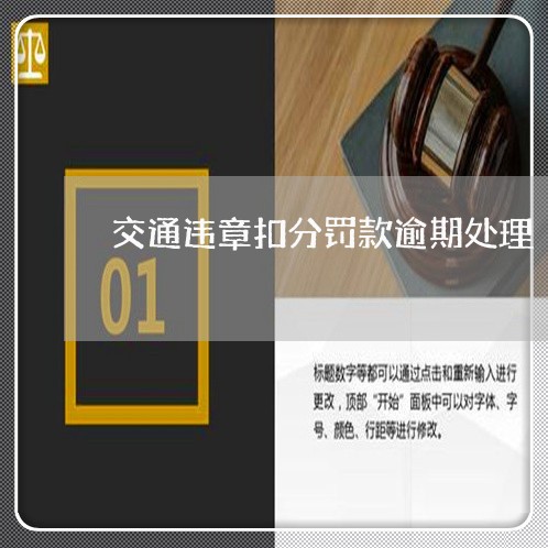 交通违章扣分罚款逾期处理/2023062863934