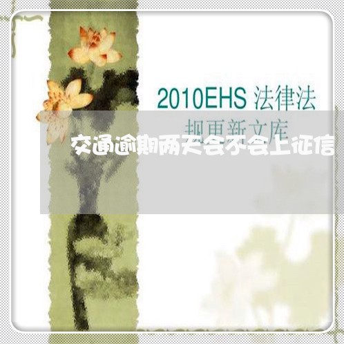 交通逾期两天会不会上征信/2023011627251