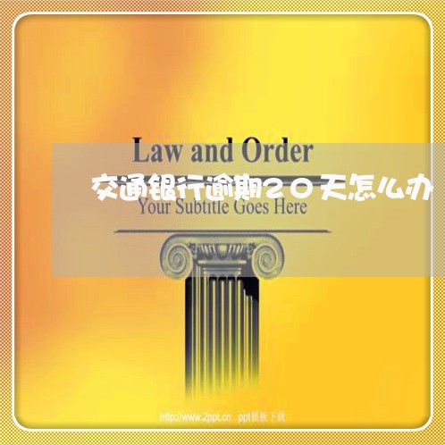 交通银行逾期20天怎么办/2023060849603