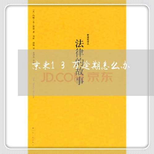 京东13万逾期怎么办