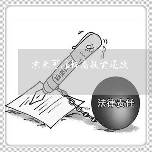 京东可以协商提前还款/2023110694724