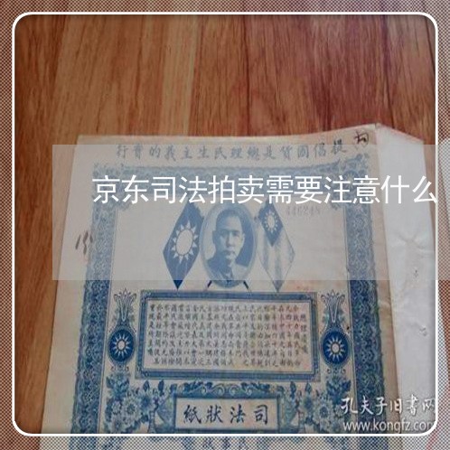 京东司法拍卖需要注意什么 京东司法拍卖需要注意什么
