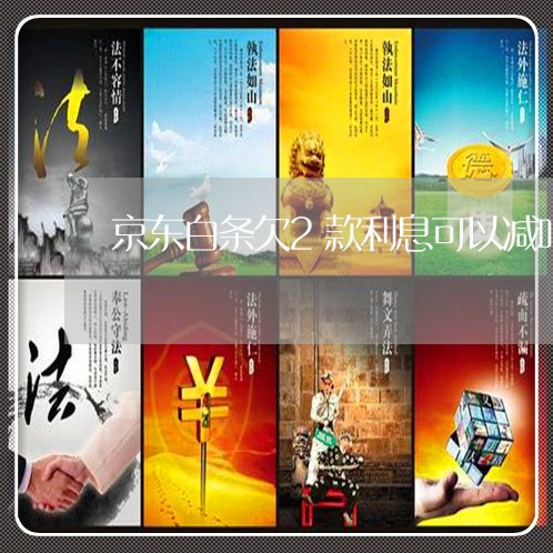 京东白条欠2款利息可以减吗