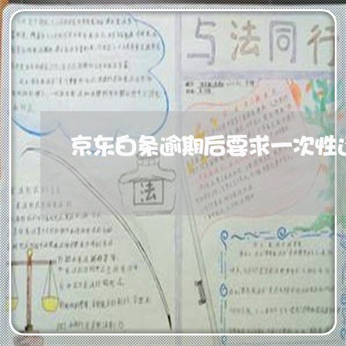 京东白条逾期后要求一次性还款 京东白条逾期后要求一次性还款
