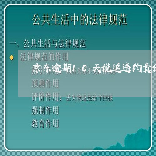 京东逾期10天说追违约责任