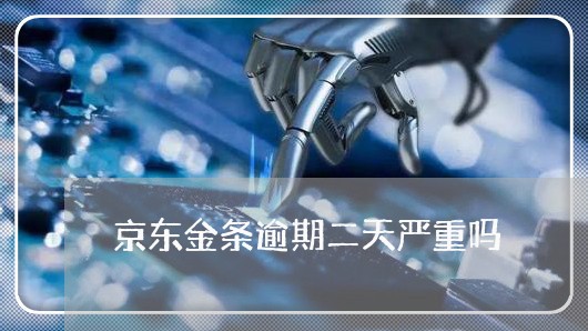 京东金条逾期二天严重吗 京东金条逾期二天严重吗