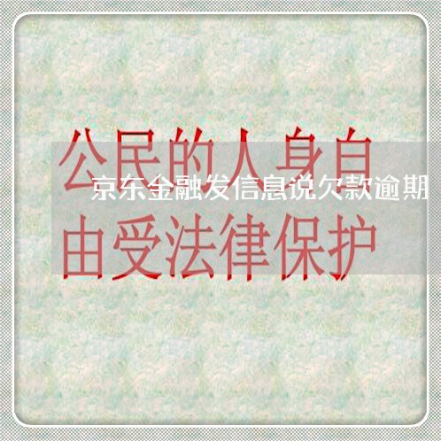 京东金融发信息说欠款逾期 京东金融发信息说欠款逾期