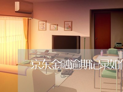 京东金融逾期记录如何看