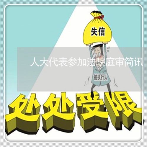 人大代表参加法院庭审简讯