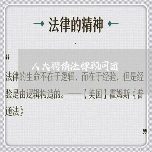 人大聘请法律顾问团