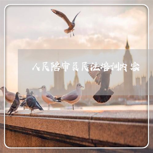 人民陪审员民法培训内容