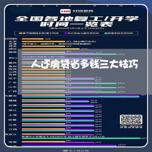 人还房贷省多钱三大技巧/2023041829270