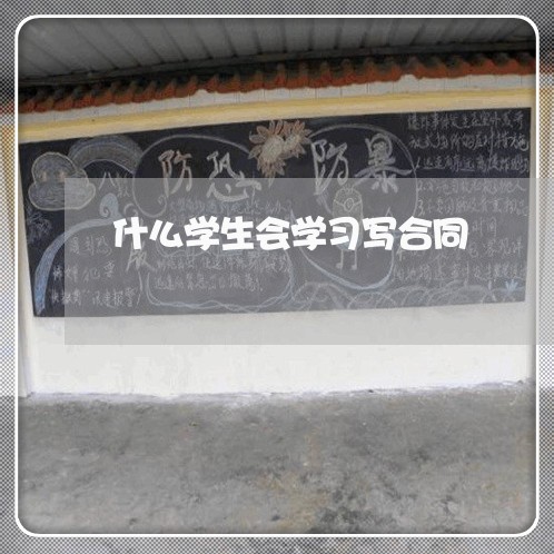 什么学生会学习写合同/2023041216981 什么学生会学习写合同/2023041216981