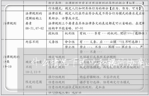 什么情况下可以和银行协商还款/2023021931703