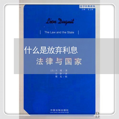 什么是放弃利息 什么是放弃利息