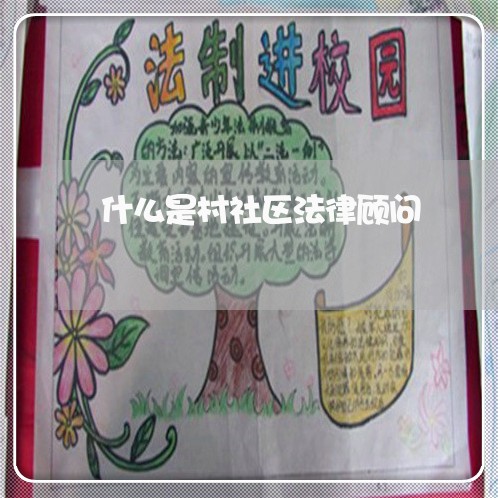 什么是村社区法律顾问 什么是村社区法律顾问