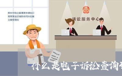 什么是电子诉讼查询码