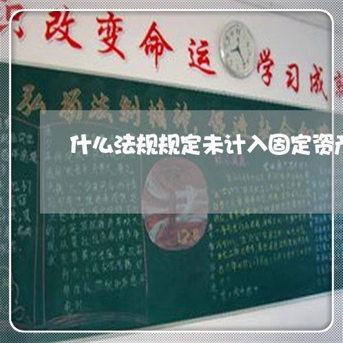 什么法规规定未计入固定资产 什么法规规定未计入固定资产