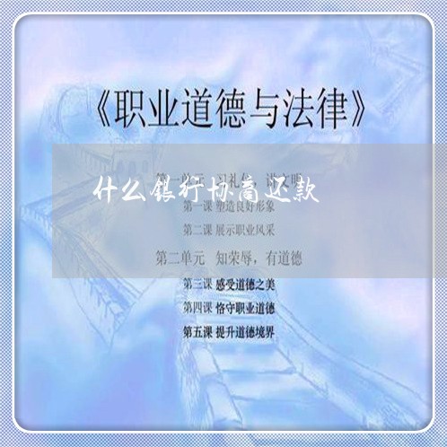 什么银行协商还款/2023110614036