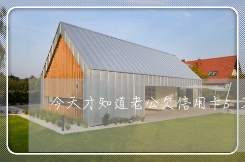 今天才知道老公欠信用卡5万