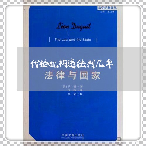 代检机构违法判几年