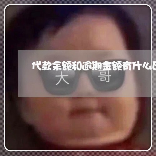 代款余额和逾期金额有什么区别