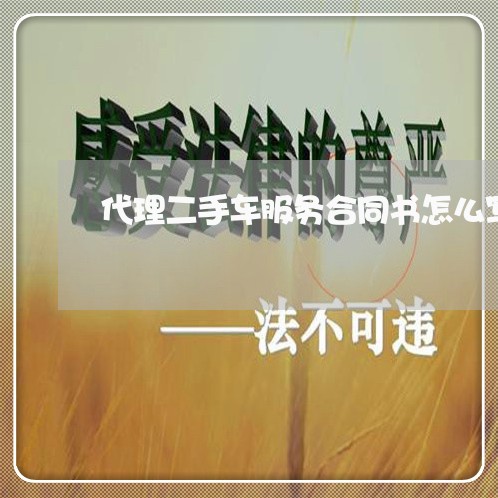 代理二手车服务合同书怎么写/2023061674139